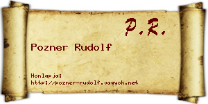 Pozner Rudolf névjegykártya