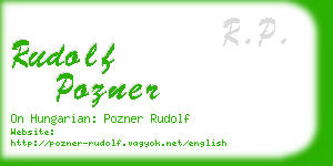 rudolf pozner business card